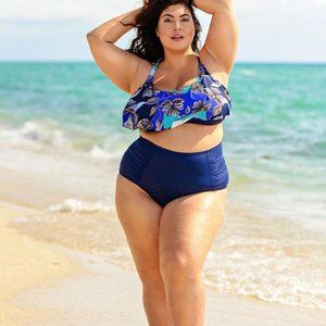 Boutique+ By Jessica Milagros Plus Size Ruffle Bikini Top 3X